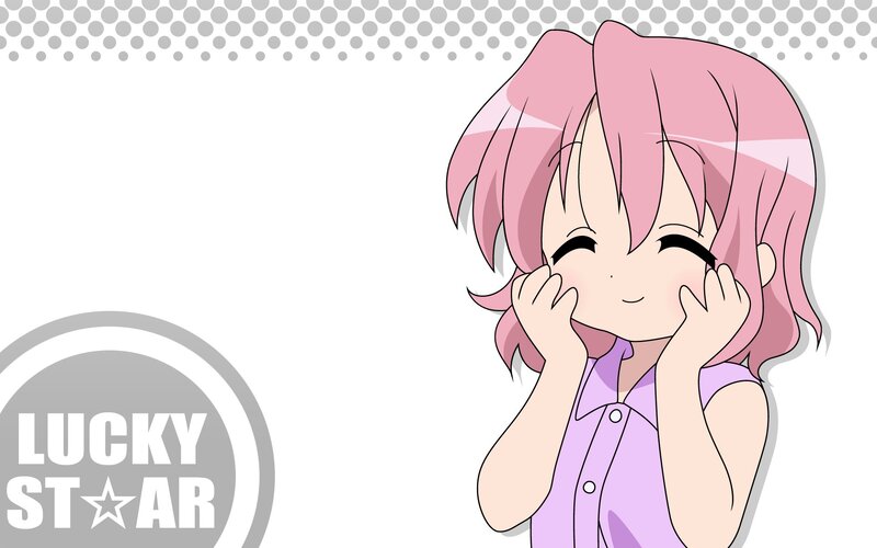 Pink-haired Anime Girl — Pink, Happy, Hands