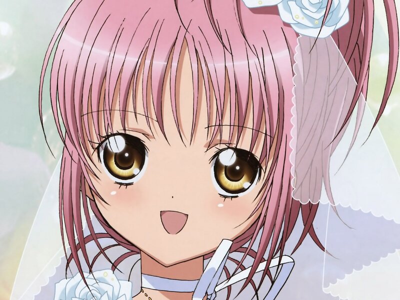 Pink-haired Anime Girl — Pink, Happy, Veil, Flower
