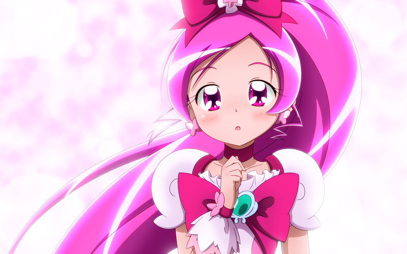 Pink-haired Anime Girl — Pink, Innocent, Bow