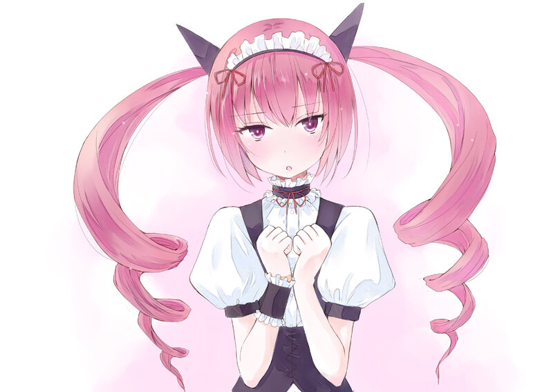 Pink-haired Anime Girl — Pink, Innocent, Cat Ears