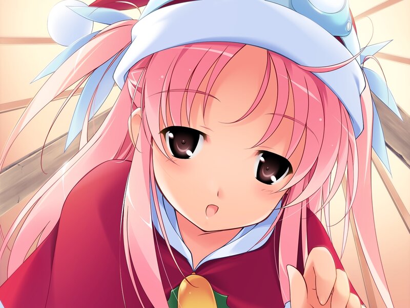 Pink-haired Anime Girl — Pink, Innocent, Hat