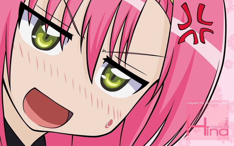 Pink-haired Anime Girl — Pink, Intense, Green Eyes