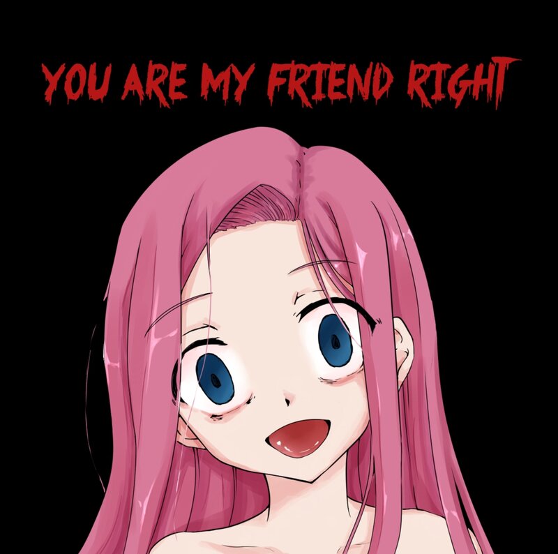 Pink-haired Anime Girl — Pink, Intense, Text