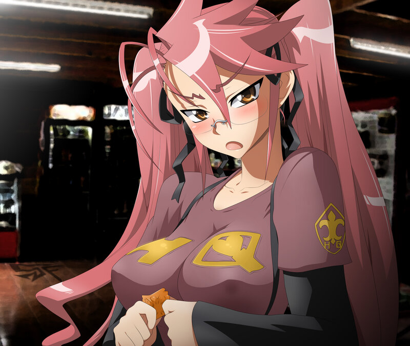 Pink-haired Anime Girl — Pink, Intense