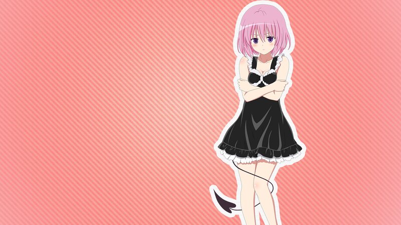 Pink-haired Anime Girl — Pink, Neutral, Black Dress