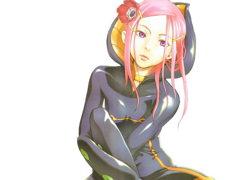 Pink-haired Anime Girl — Pink, Neutral, Flower