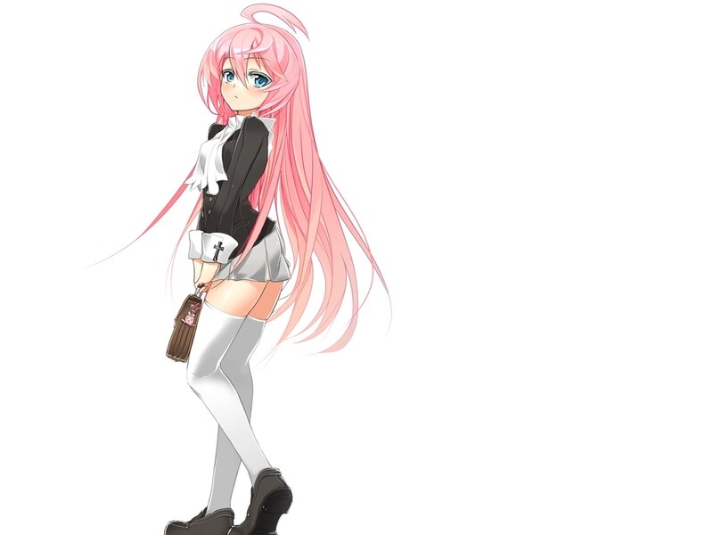 Pink-haired Anime Girl — Pink, Neutral, Long Hair