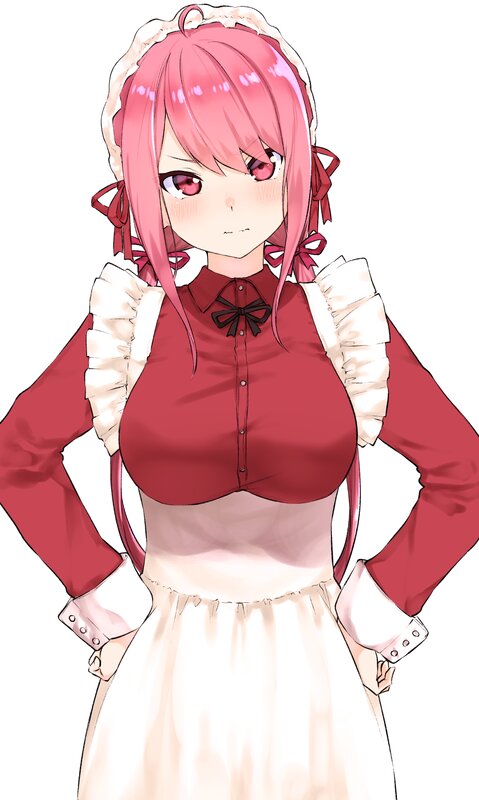 Pink-haired Anime Girl — Pink, Neutral, Red Shirt