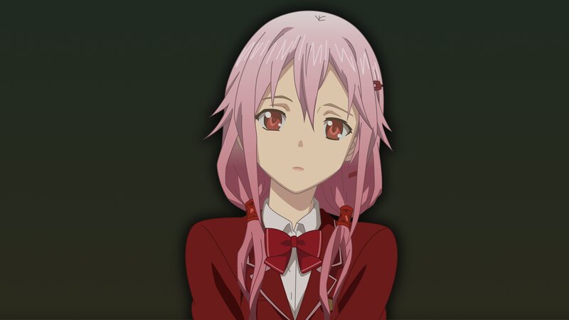 Pink-haired Anime Girl — Pink, Neutral, School Uniform, Red Bow Tie