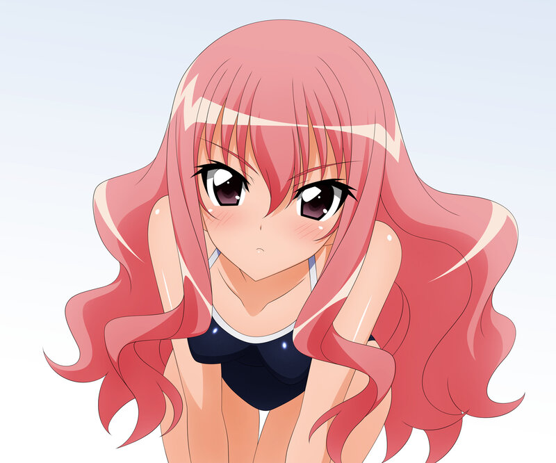 Pink-haired Anime Girl — Pink, Neutral, Swimsuit