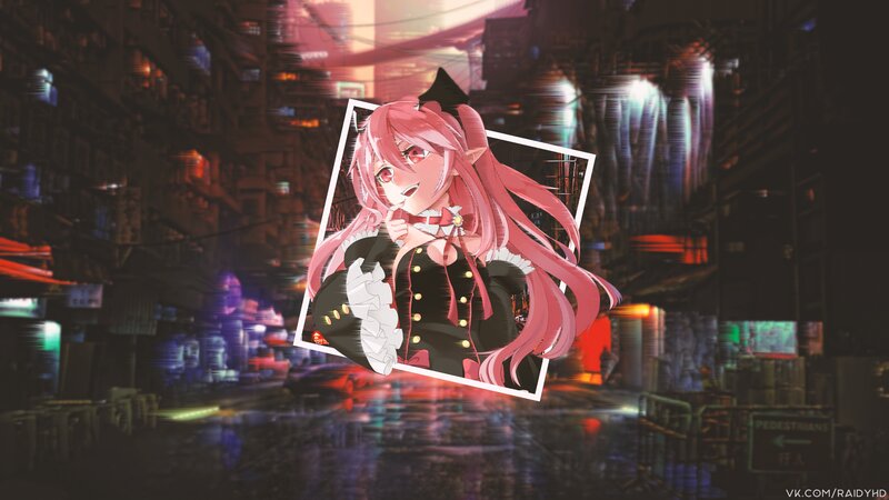 Pink-haired Anime Girl — Pink, Nocturnal