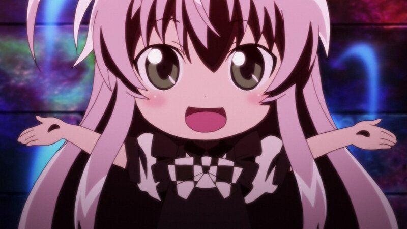 Pink-haired Anime Girl — Pink, Playful, Anime Character, Checkered Bow