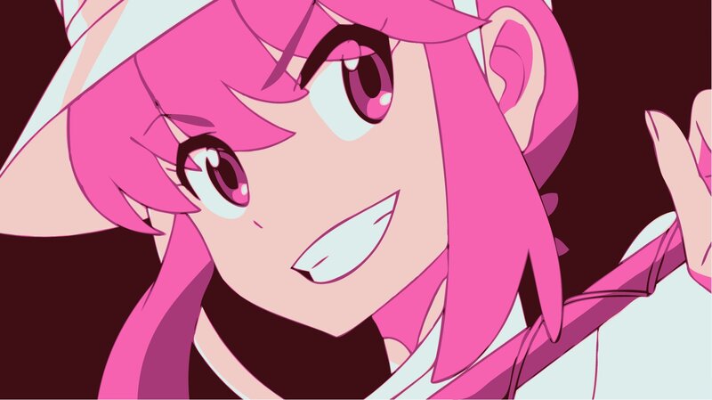 Pink-haired Anime Girl — Pink, Playful, Anime Character, Hat