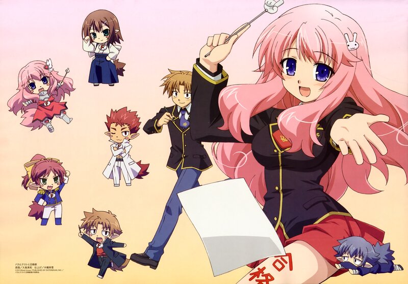 Pink-haired Anime Girl — Pink, Playful, Anime Characters, School Uniforms, Chibi Art, Black