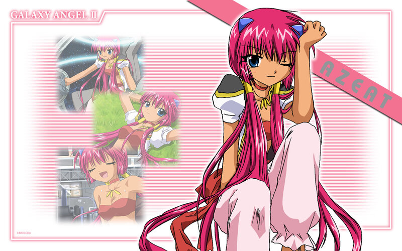 Pink-haired Anime Girl — Pink, Playful, Cat Ears, Collage