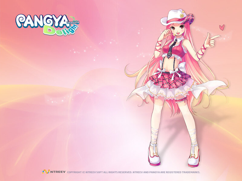 Pink-haired Anime Girl — Pink, Playful, Cowboy Hat