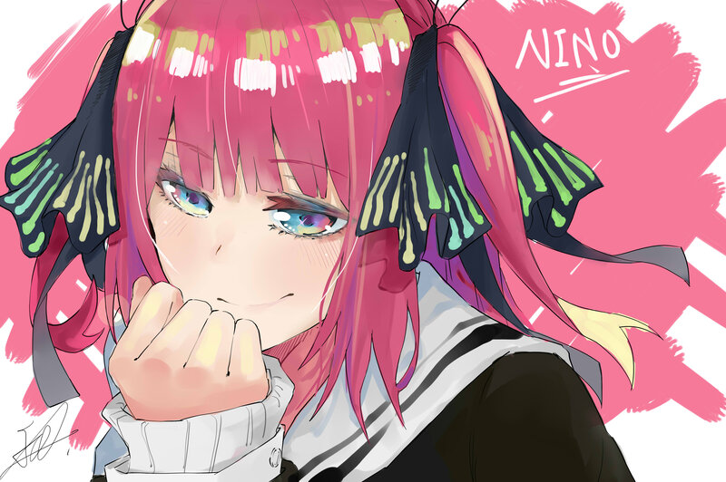 Pink-haired Anime Girl — Pink, Playful, Digital Art, Pigtails
