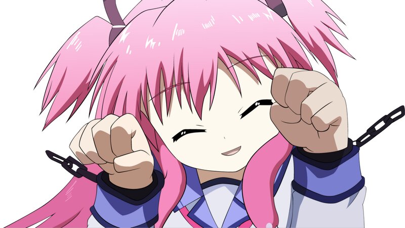Pink-haired Anime Girl — Pink, Playful, Fists