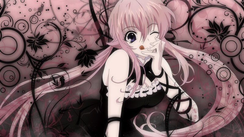 Pink-haired Anime Girl — Pink, Playful, Floral Pattern