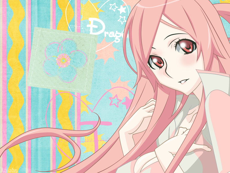 Pink-haired Anime Girl — Pink, Playful, Flower Drawing