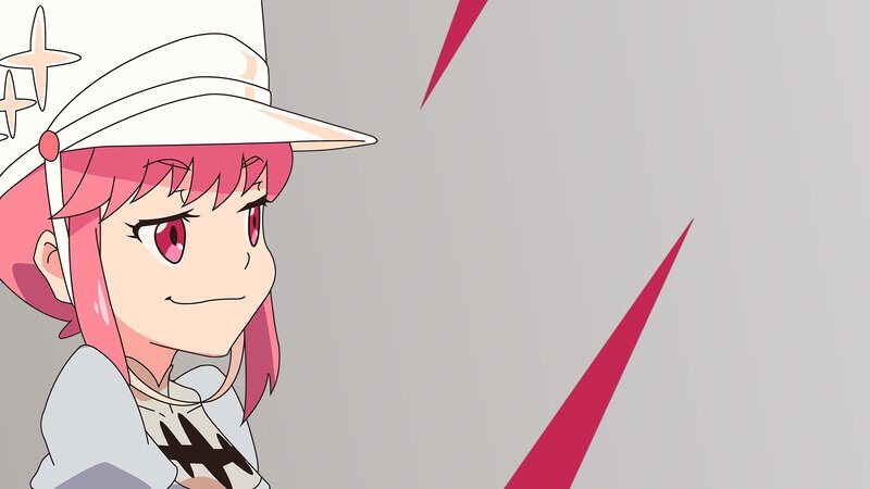 Pink-haired Anime Girl — Pink, Playful, Hat, Stars