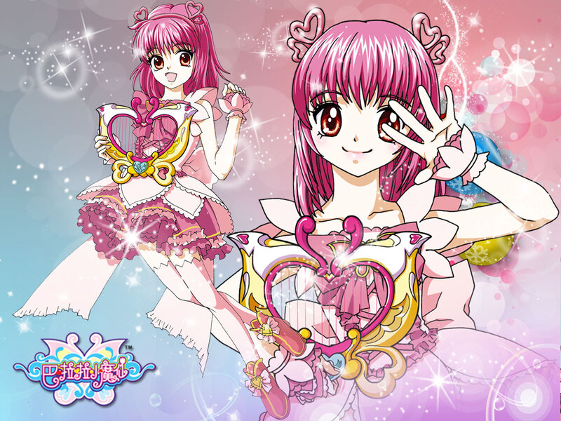 Pink-haired Anime Girl — Pink, Playful, Heart-shaped Mirror