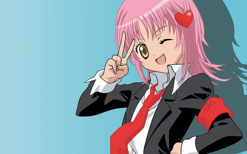 Pink-haired Anime Girl — Pink, Playful, Heart, Suit