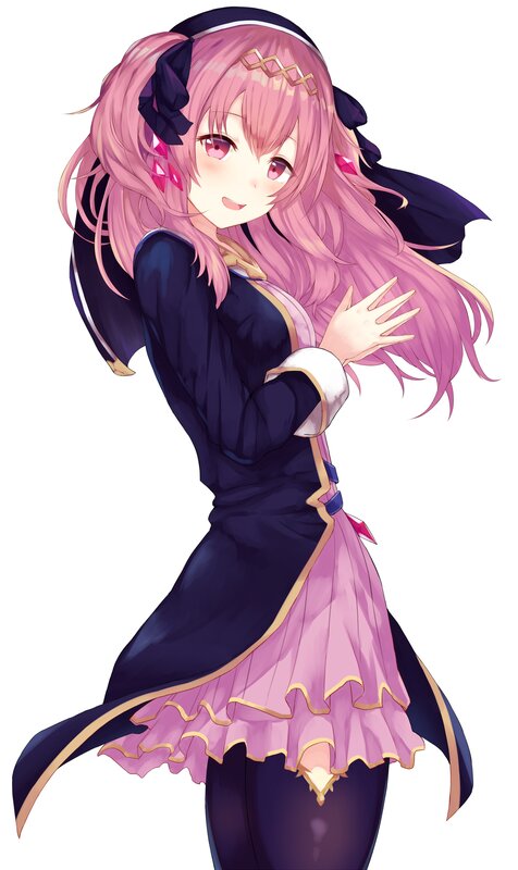 Pink-haired Anime Girl — Pink, Playful, Long Hair, Dress