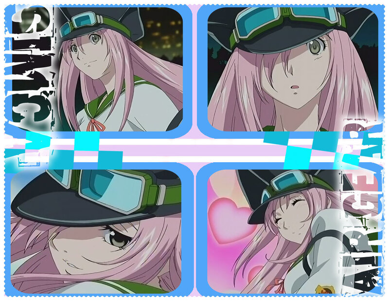 Pink-haired Anime Girl — Pink, Playful, Night, Goggles