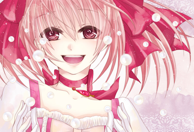 Pink-haired Anime Girl — Pink, Playful, Pearls