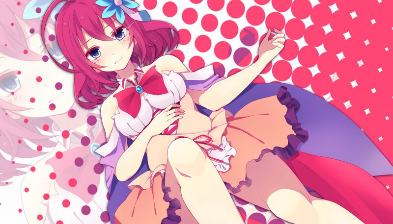 Pink-haired Anime Girl — Pink, Playful, Polka Dots