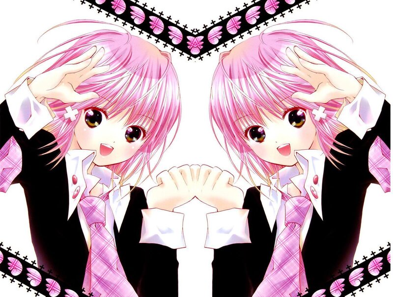 Pink-haired Anime Girl — Pink, Playful, School Uniform, Mirror Image