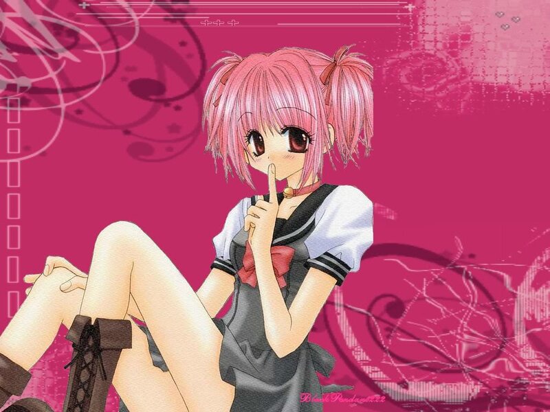 Pink-haired Anime Girl — Pink, Playful, School Uniform, Pigtails