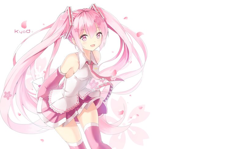 Pink-haired Anime Girl — Pink, Playful, Spring, Long Hair