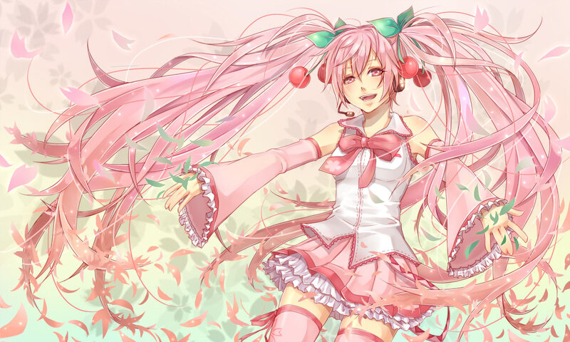 Pink-haired Anime Girl — Pink, Playful, Spring