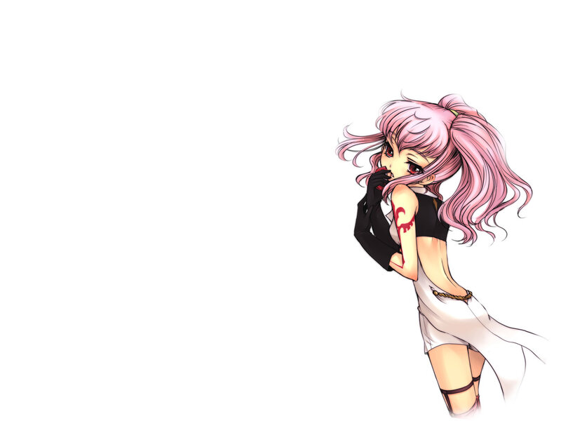 Pink-haired Anime Girl — Pink, Playful, Tattoo