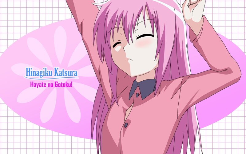 Pink-haired Anime Girl — Pink, Playful, Text