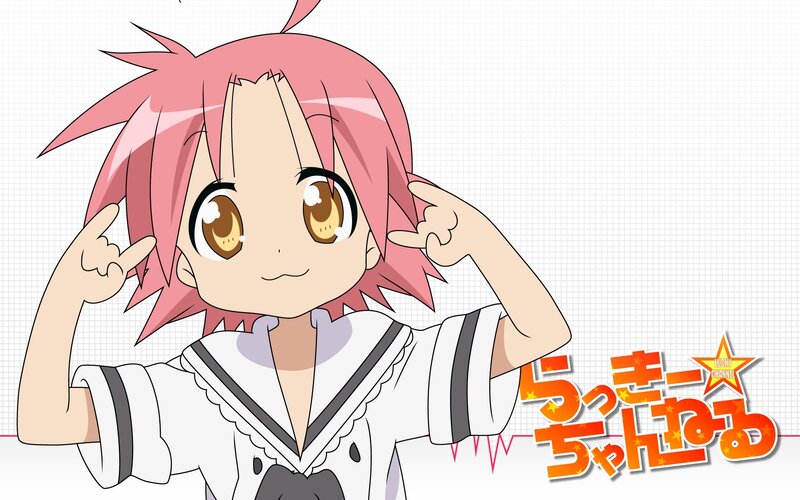 Pink-haired Anime Girl — Pink, Playful