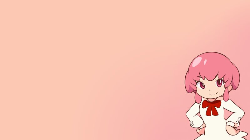 Pink-haired Anime Girl — Pink, Playful, White Dress