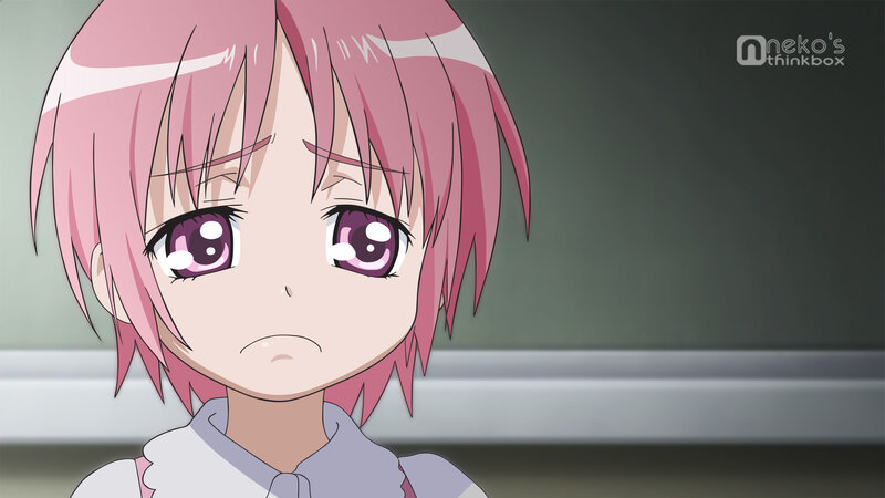 Pink-haired Anime Girl — Pink, Sad