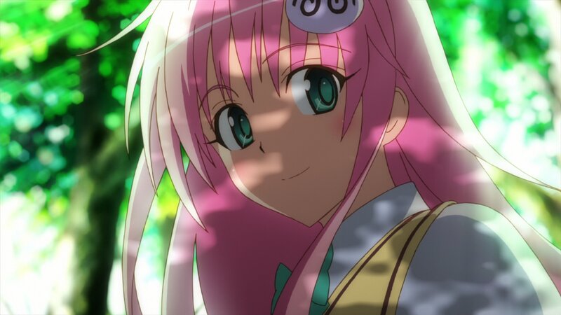 Pink-haired Anime Girl — Pink, Serene, Afternoon, Green Trees