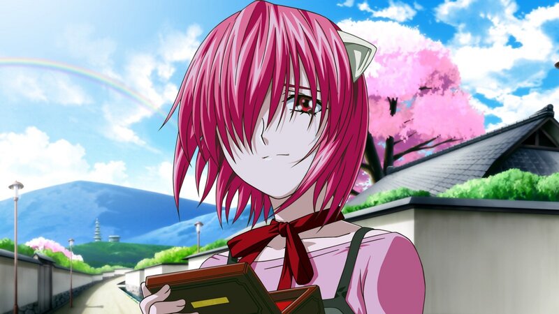 Pink-haired Anime Girl — Pink, Serene, Spring, Rainbow
