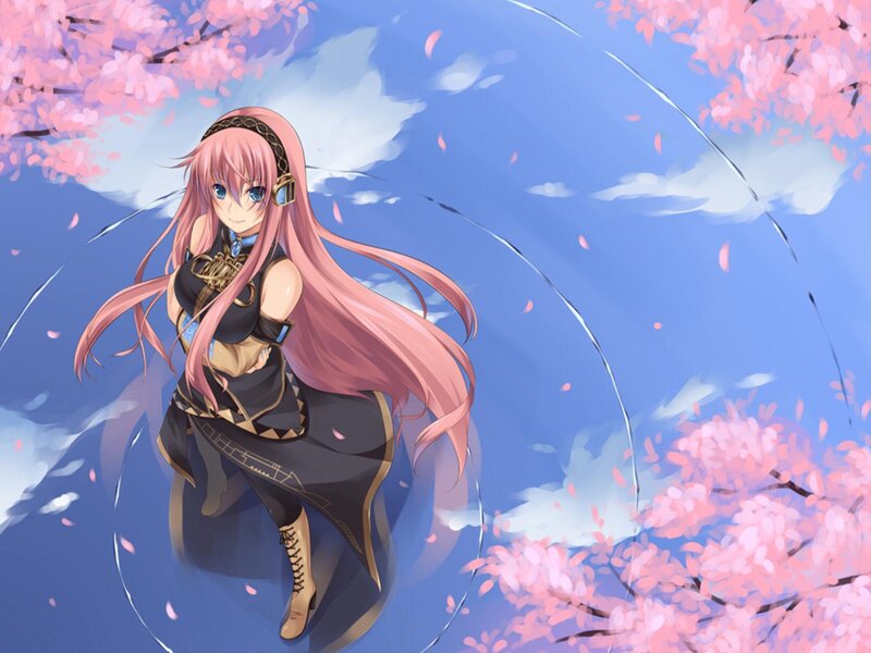Pink-haired Anime Girl — Pink, Serene, Spring