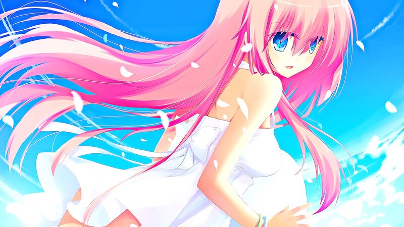 Pink-haired Anime Girl — Pink, Serene, Summer