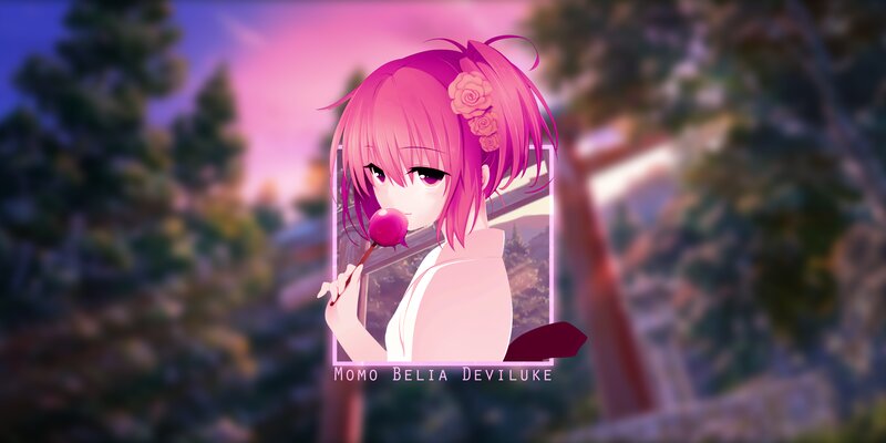 Pink-haired Anime Girl — Pink, Serene, Sunset, Lollipop