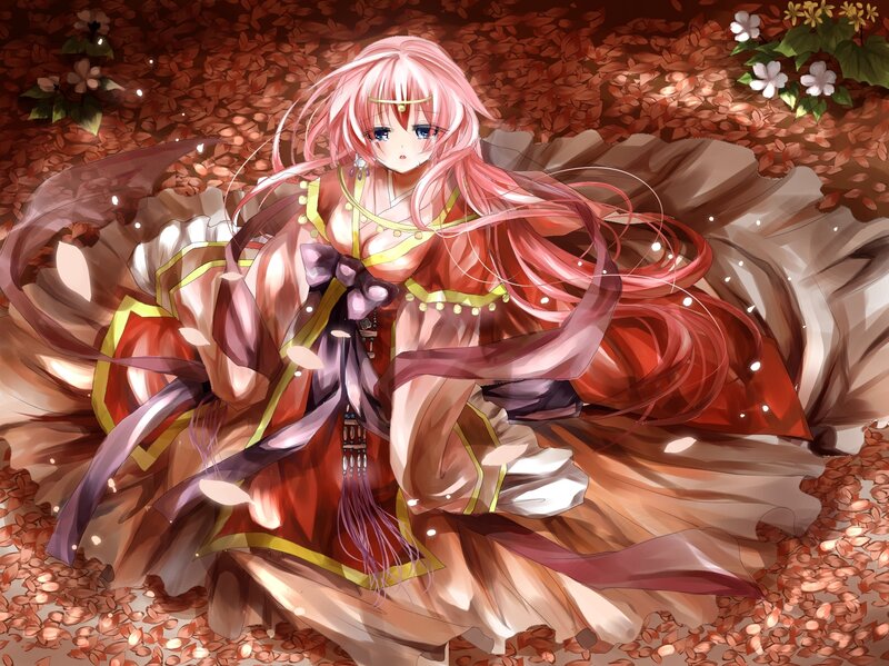 Pink-haired Anime Girl — Pink, Serene