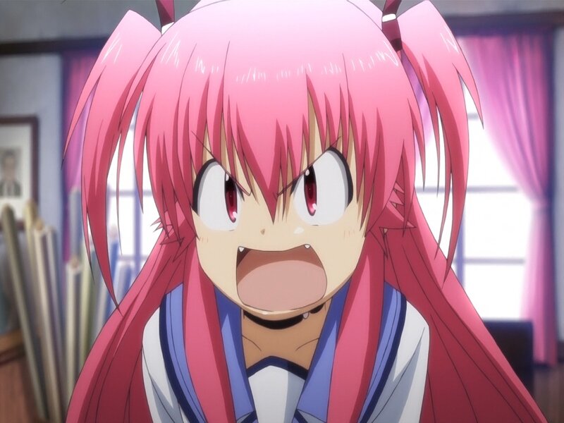 Pink-haired Anime Girl — Pink, Shocked