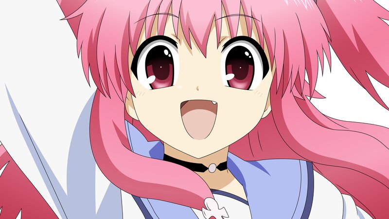 Pink-haired Anime Girl — Pink, Surprised, Choker