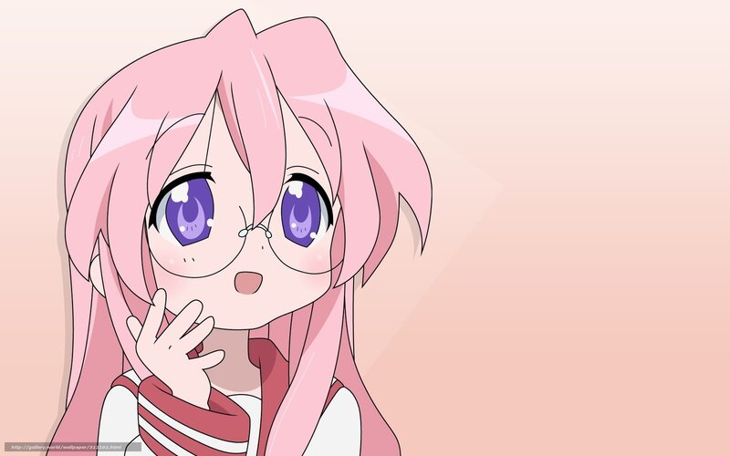 Pink-haired Anime Girl — Pink, Surprised, Glasses