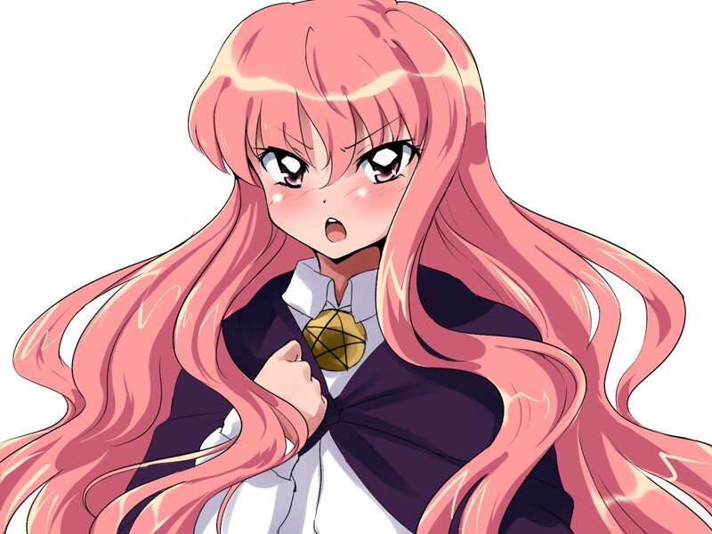 Pink-haired Anime Girl — Pink, Surprised, Long Hair